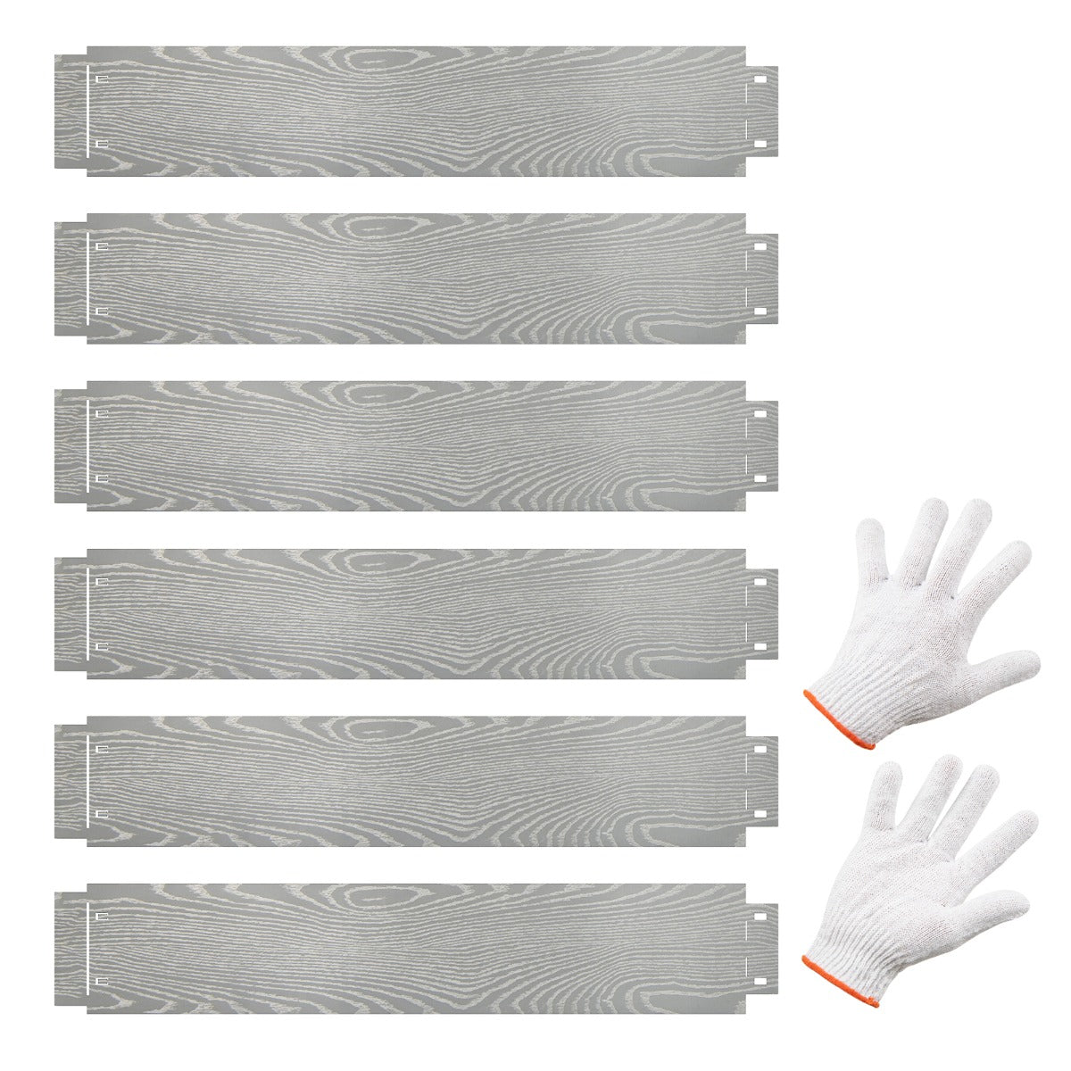 LIVSK Verhoogd Metalen Tuinbed - Flexibele Vormgeving - Roestbestendig - Eenvoudig Te Monteren - 600 cm - Zilver