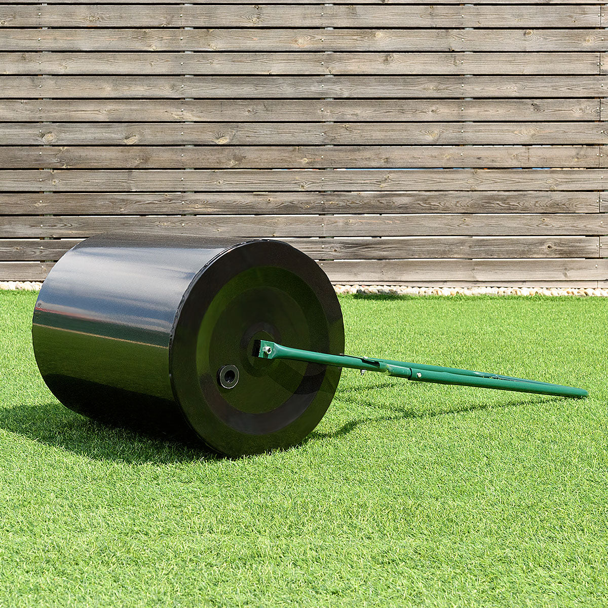 LIVSK Duw Tuinwals - U-vormige Handgreep - 60L Capaciteit - Duurzaam IJzer - Roestbestendig - 50 x 40 x 123 cm - Zwart + Groen