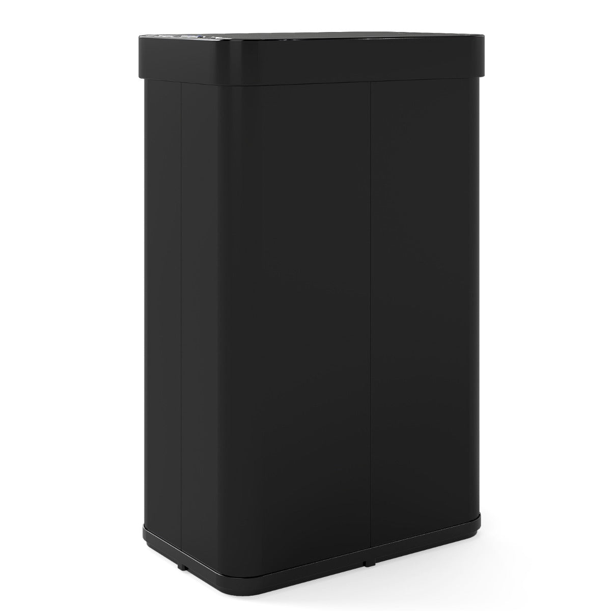 Livsk costway 60l sensor geactiveerde automatische afvalbak automatische open sluit functie metalen afvalbak met dubbelgevouwen deksel zwart 1 1