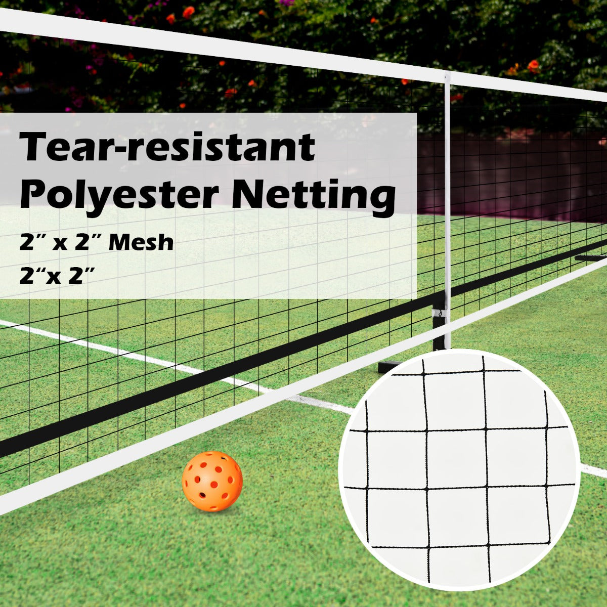 LIVSK Pickleball-Netstandaard - Officiële Afmetingen - Duurzaam Metaal en PE - Inclusief Draagtas - 670 x 71 x 92 cm - Zwart