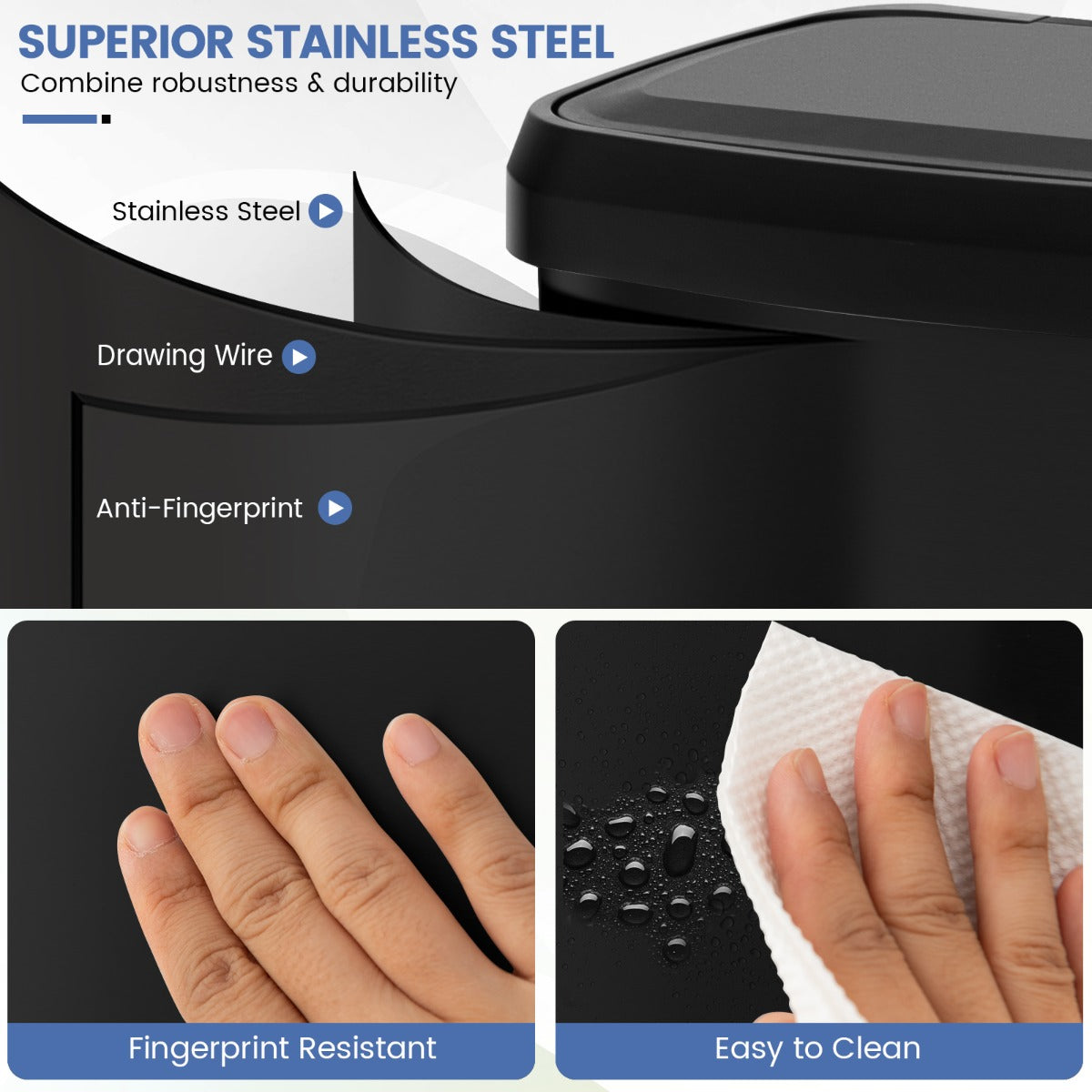 LIVSK Pedaalprullenbak 68L - Zacht Sluitend Deksel - Desodoriseringsvak - Roestvrijstaal - Geruisloos - Antislip Onderkant - Zwart