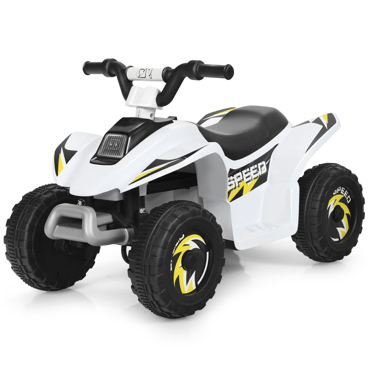LIVSK Elektrische Quad ATV voor Peuters - Batterij Aangedreven - Vooruit/Achteruit - Slijtvaste Wielen - Tot 30 kg - Wit