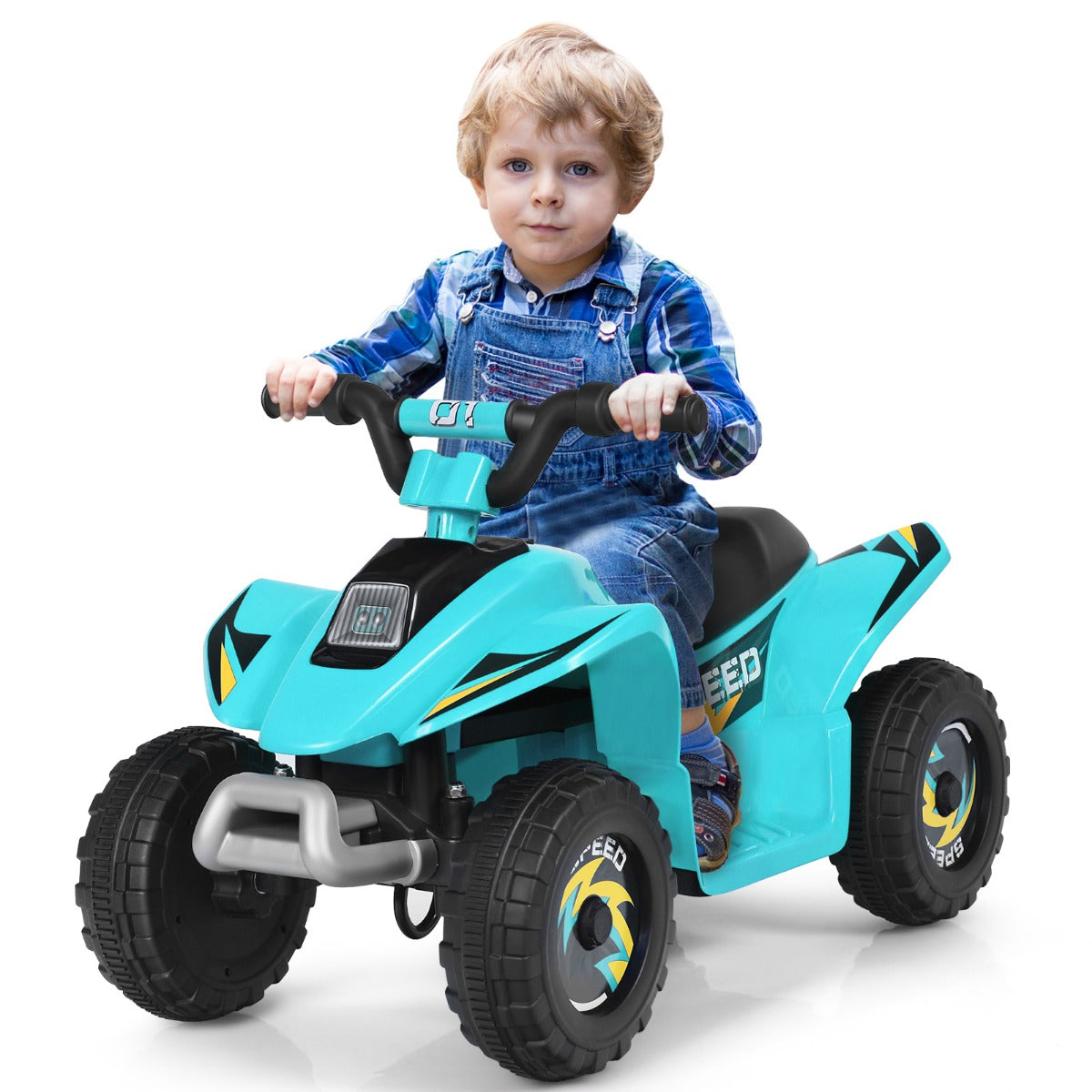 LIVSK Elektrische Quad ATV voor Kleuters - Batterij Aangedreven - Vooruit/Achteruit - Slijtvaste Wielen - Blauw