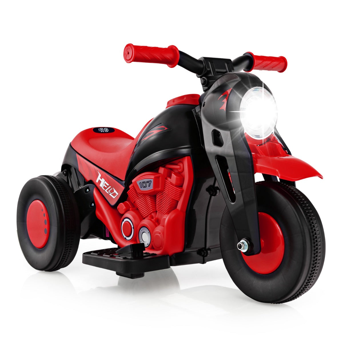 LIVSK Elektrische Kindermotorfiets met Bellenmaker - Muziekschakelaar - LED-koplamp - Voor Kinderen vanaf 3 Jaar - Rood