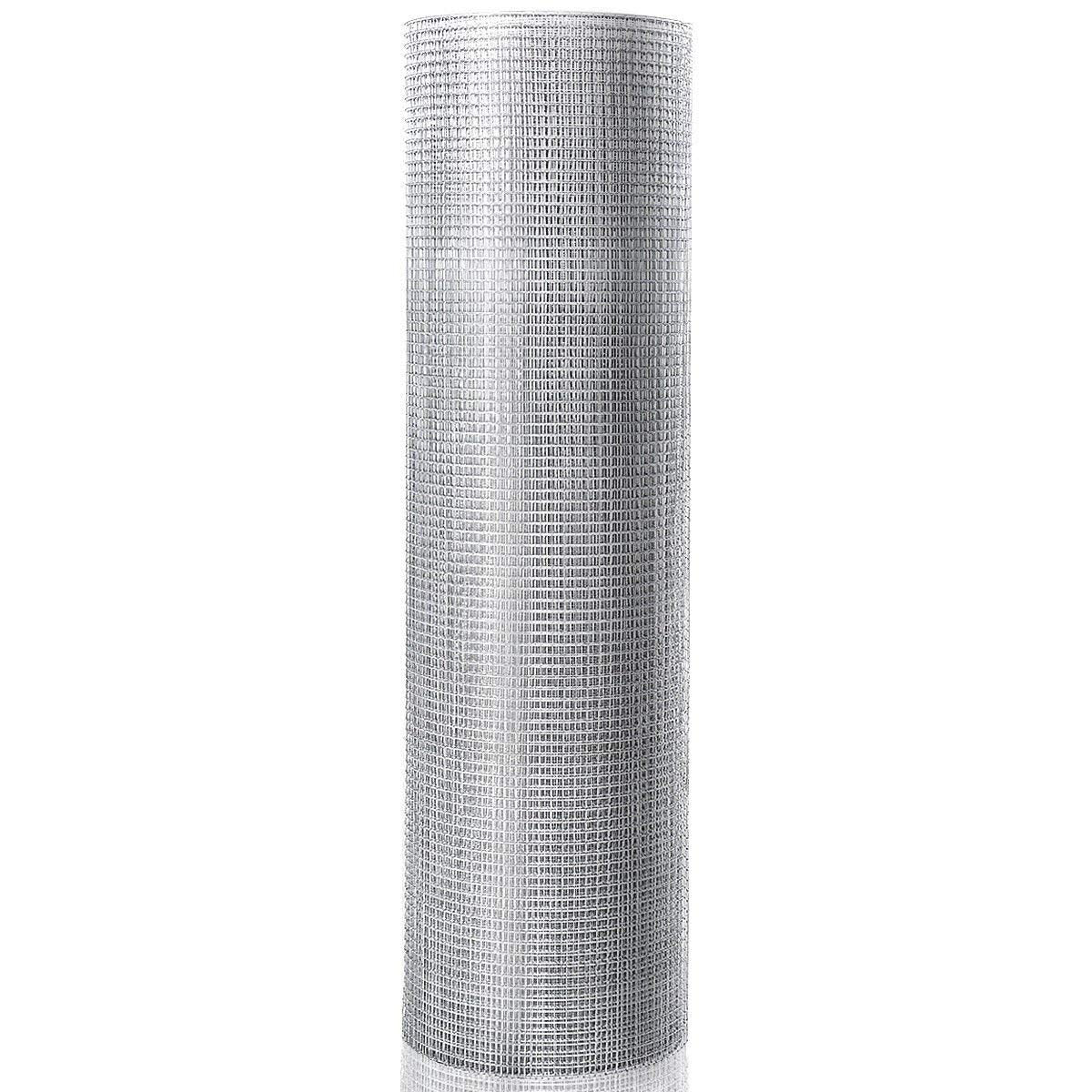 LIVSK Gegalvaniseerd Aluminium Kippengaas - Roestbestendig - Flexibel en Draagbaar - 7 mm Gaasgaten - 1 m x 15 m - Zilver