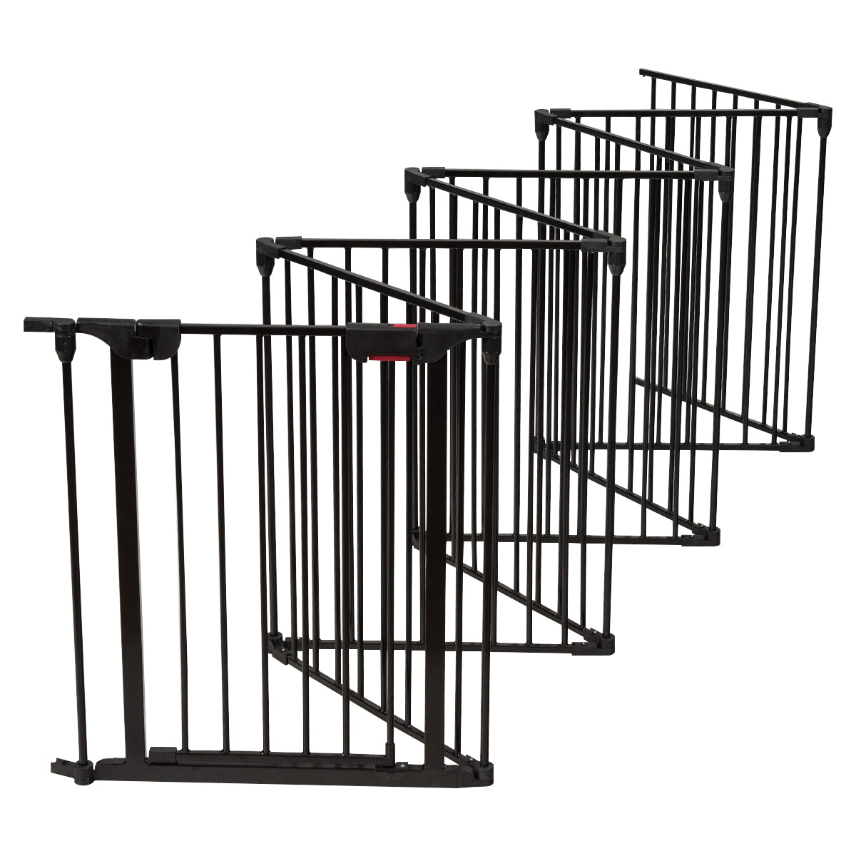 LIVSK Inklapbaar Hondenhek - Vrije Vormaanpassing - Stevige Stalen Buizen - Eenvoudig te Monteren - 122 x 118 x 74 cm - Zwart