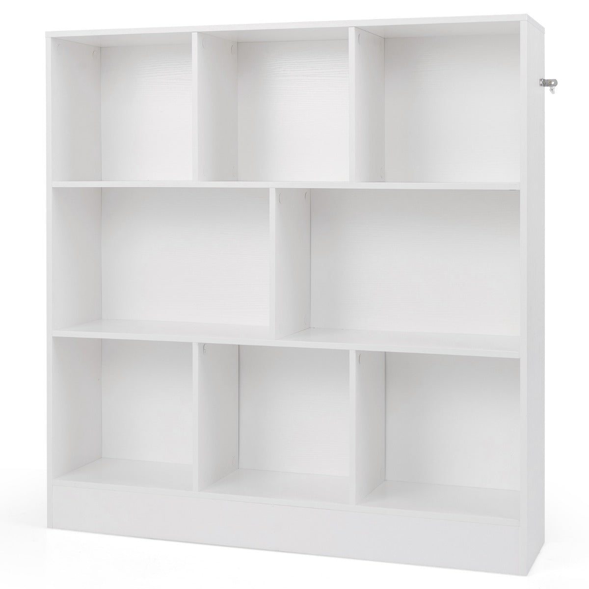LIVSK Boekenkast met 8 Vakken - Stevig MDF - Anti-Kantelsets - Tot 160 kg Draagvermogen - Voor Woonkamer en Slaapkamer -