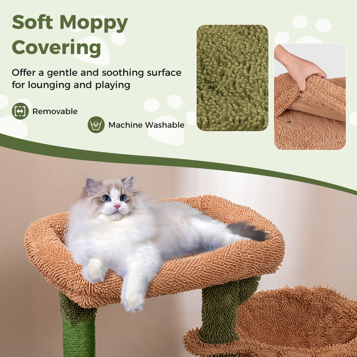 LIVSK Moderne Kattenboom 4 Niveaus - Speels Design - Natuurlijke Sisal Krabpalen - Veilig en Comfortabel - 90 x 31 x 81 cm -