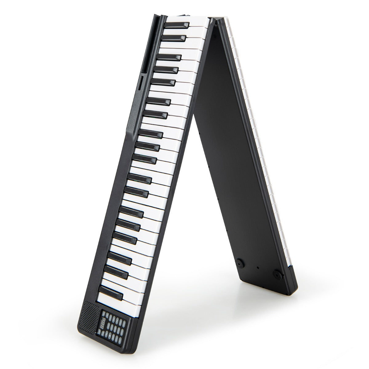 LIVSK Opvouwbaar Elektronisch Keyboard - 88 Gevoelige Toetsen - Bluetooth MIDI - 128 Geluiden en Ritmes - Draagtas - Zwart + Wit