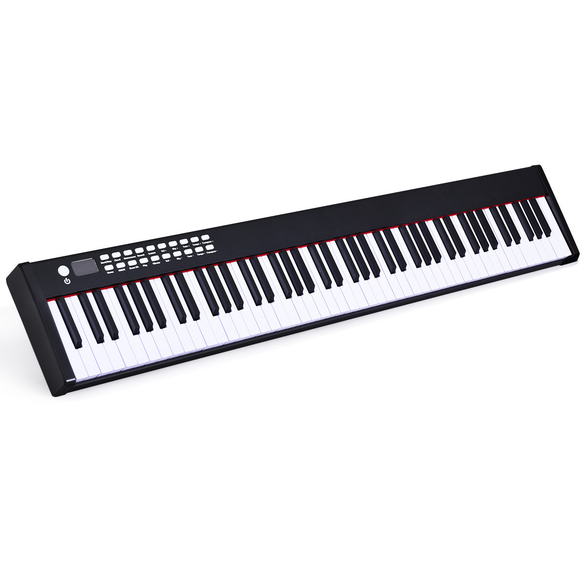 LIVSK Elektrische Piano 88 Toetsen - Gevoelige Toetsen - Leerfunctie - Sustainpedaal - Draagtas - Zwart