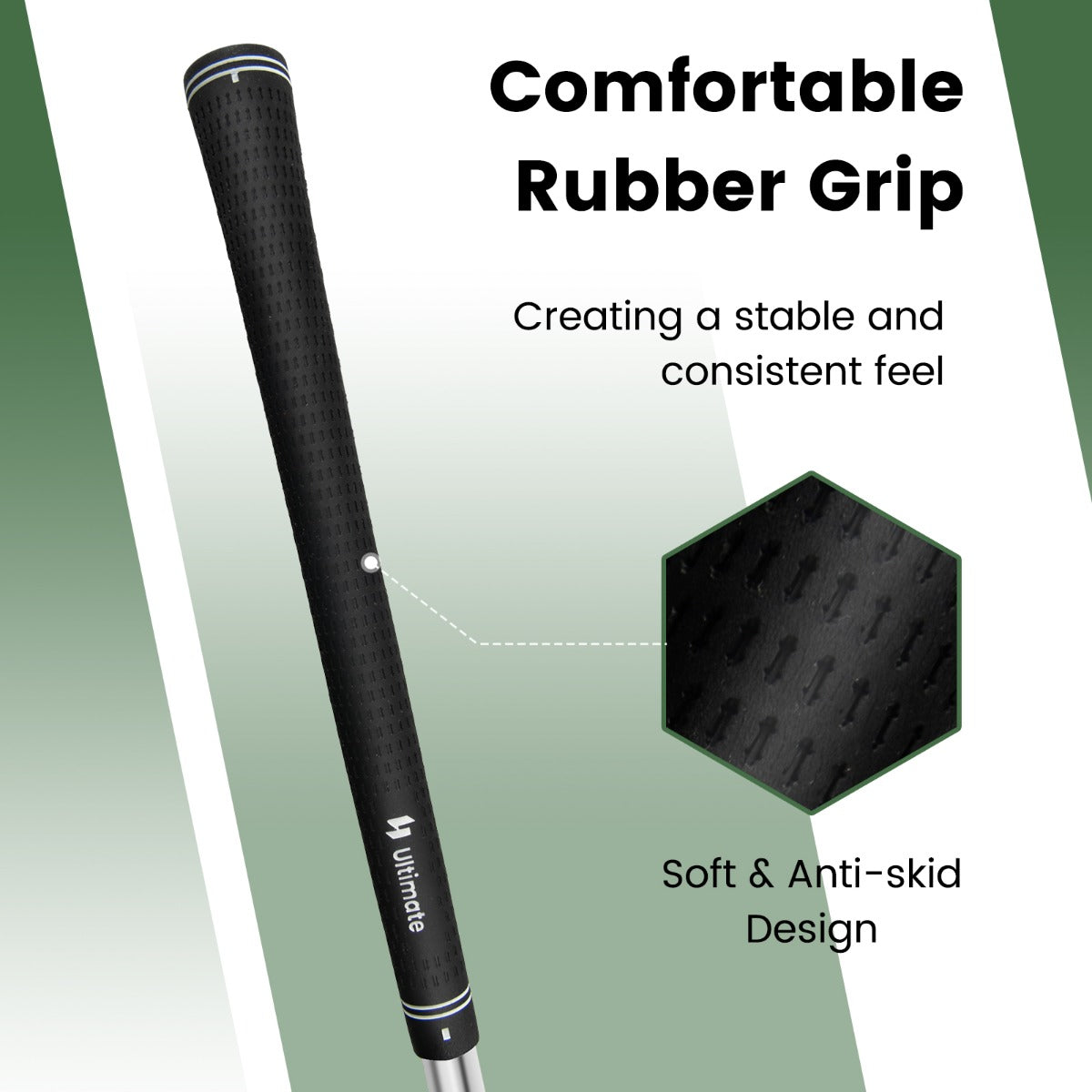 LIVSK Golfchipper voor Rechtshandigen - Roestvrijstalen Kop - Antislip Handgreep - 72° Lichthoek - Verbeter je Korte Spel - Zilver