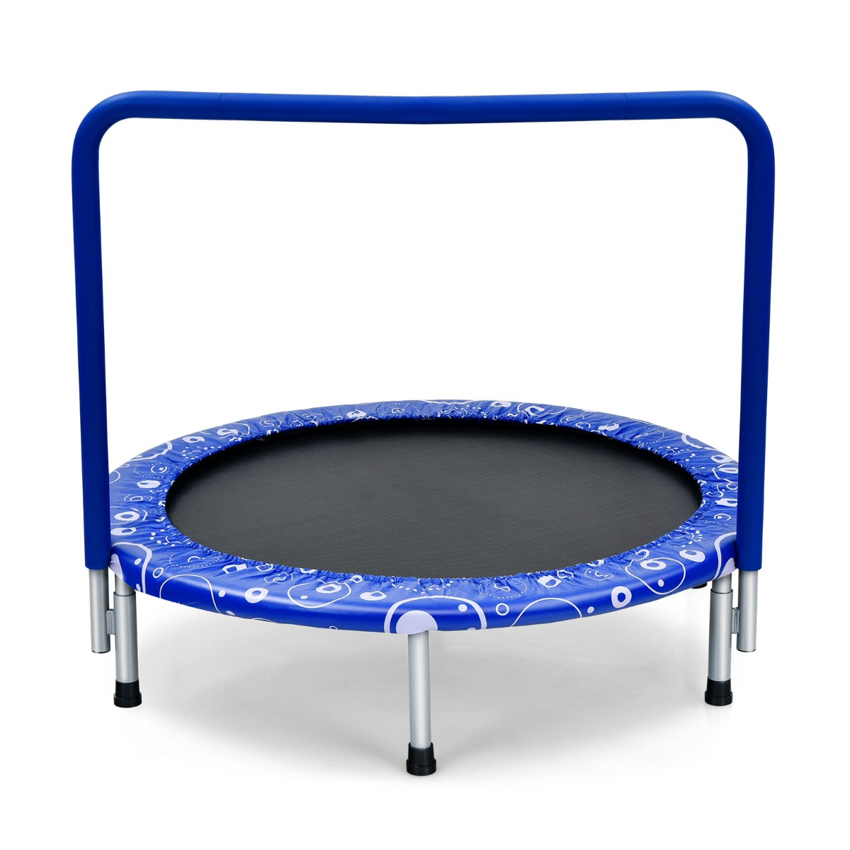LIVSK Kindertrampoline 92 cm - Veiligheidsafdekking - Geluidsarm - Antislip - Voor Peuters - Blauw