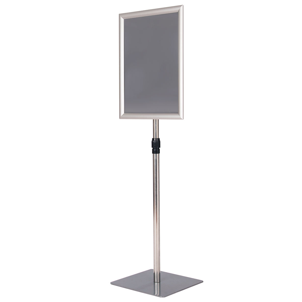 LIVSK Stoepbord - Verstelbare Hoogte 78,5-123 cm - Kliklijst Ontwerp - Niet-Verblindende Lens - Aluminium - Zilver