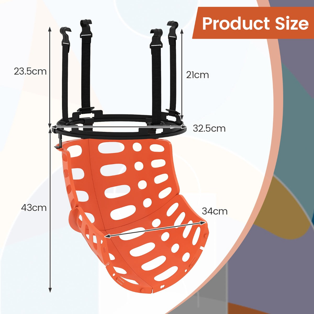Livsk costway accessoires voor basketbalrebounders 360 roterende basketbalrebounder 2