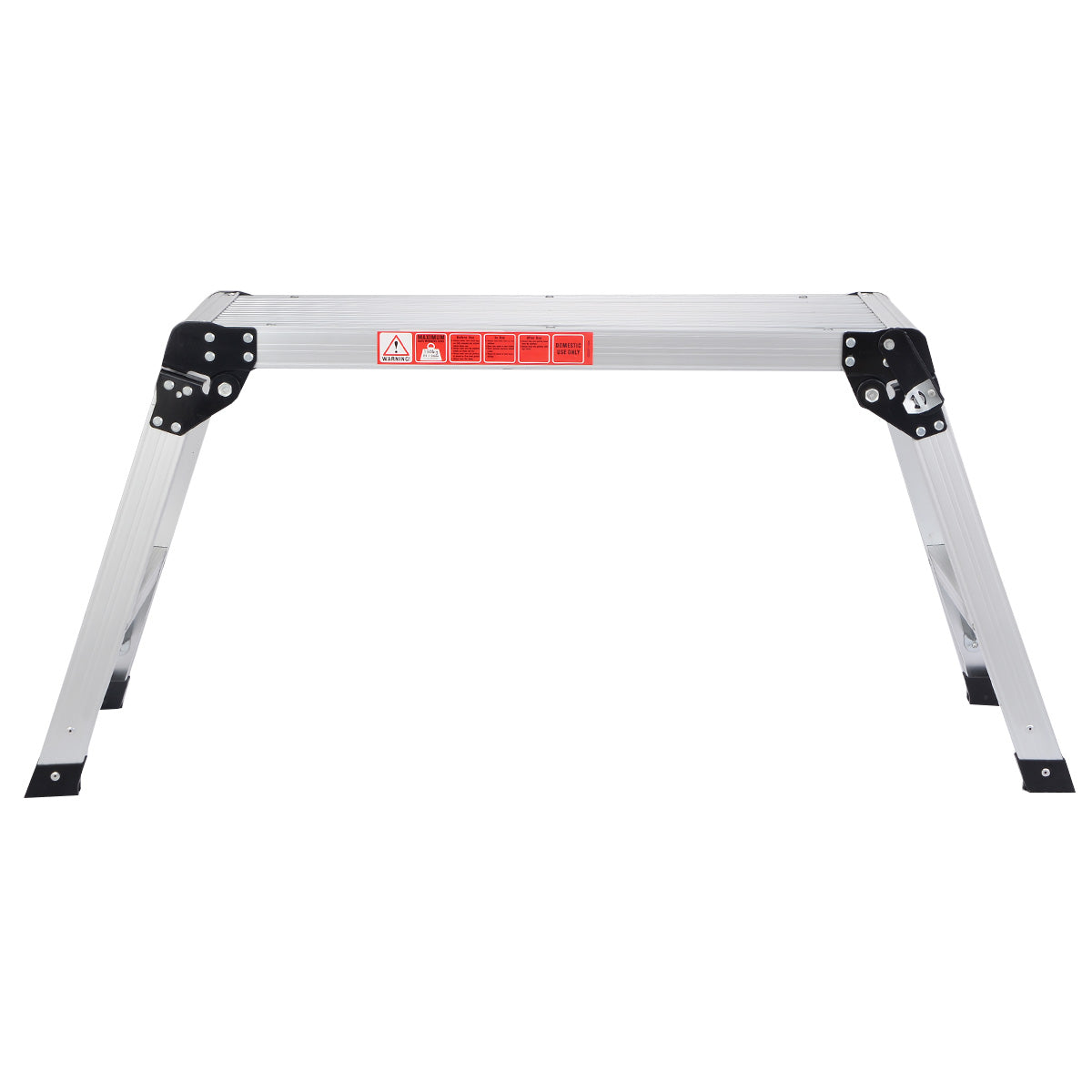 LIVSK Aluminium Werkplatform - Inklapbaar - Antislip - Veiligheidsvergrendeling - Draagvermogen 150 kg - Zilver
