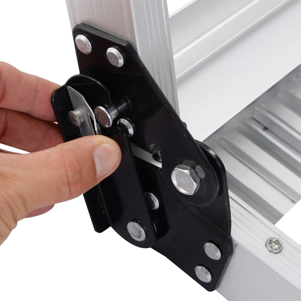 LIVSK Aluminium Werkplatform - Inklapbaar - Antislip - Veiligheidsvergrendeling - Draagvermogen 150 kg - Zilver