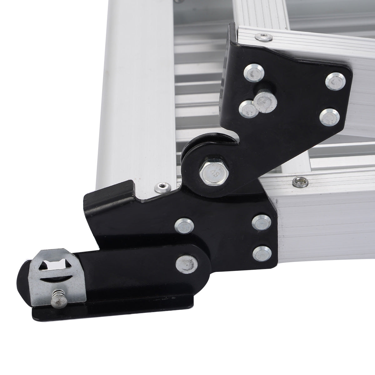 LIVSK Aluminium Werkplatform - Inklapbaar - Antislip - Veiligheidsvergrendeling - Draagvermogen 150 kg - Zilver