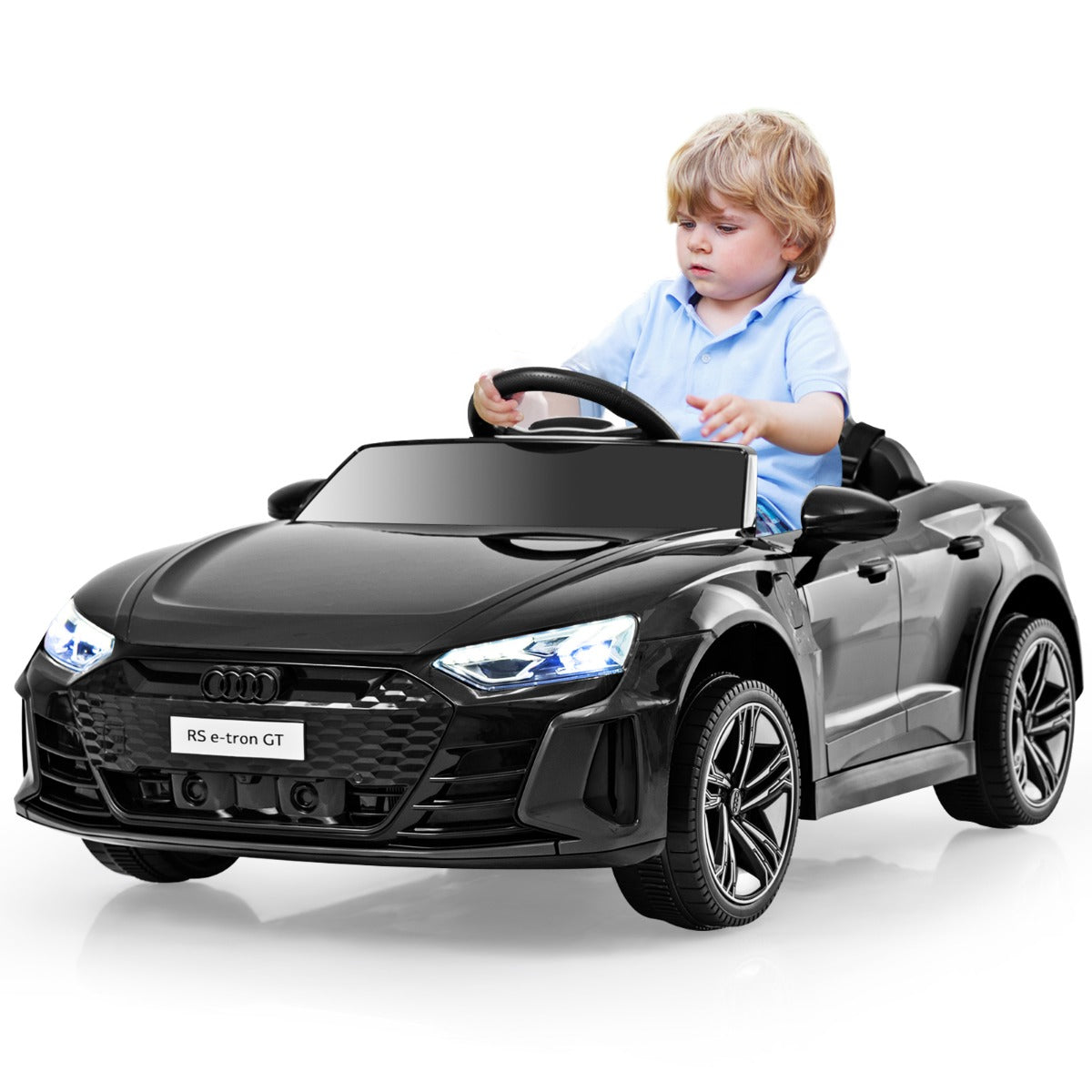 LIVSK Audi RS GT Glijauto - Afstandsbediening - 2 Krachtige Motoren - 3-5 km/u - Voor Kinderen 37-95 maanden - Zwart