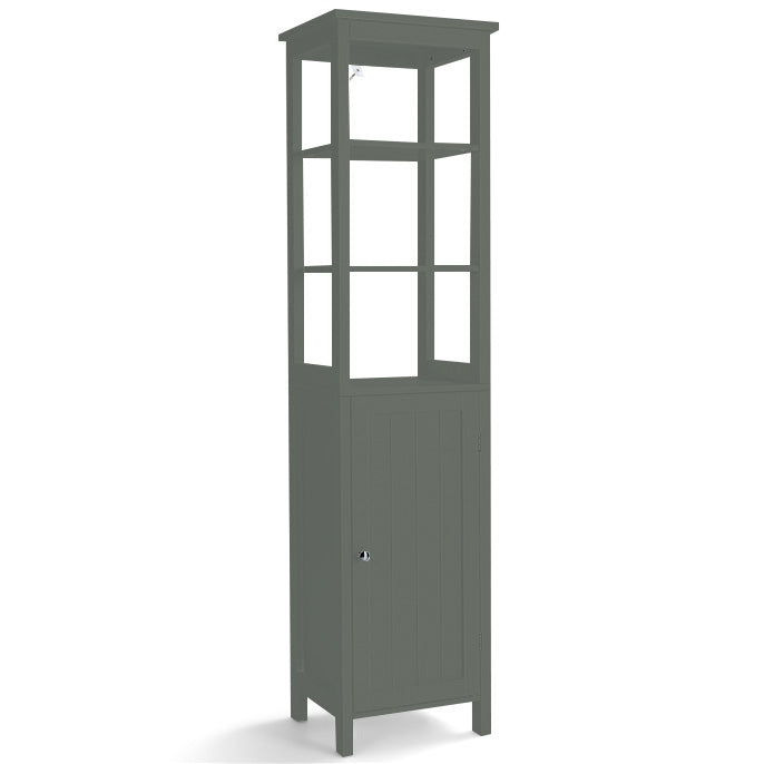 LIVSK Badkamerkast - Vrijstaand met Verstelbare Plank - Ruimtebesparend en Duurzaam - Stabiel en Elegant - 40 x 32 x 161,5 cm -