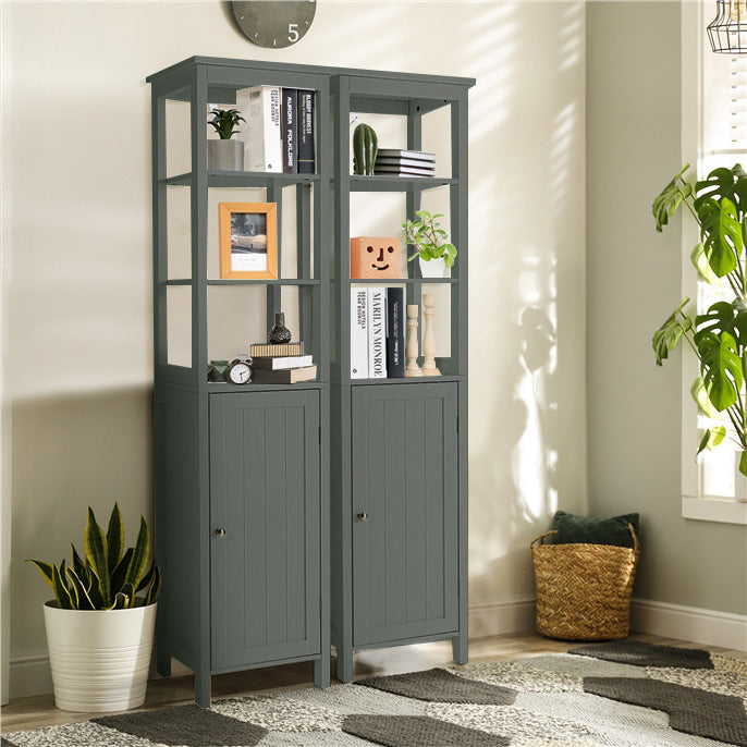 LIVSK Badkamerkast - Vrijstaand met Verstelbare Plank - Ruimtebesparend en Duurzaam - Stabiel en Elegant - 40 x 32 x 161,5 cm -