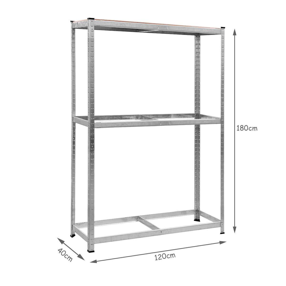 LIVSK Bandenrek - Robuuste Staalconstructie - Verstelbare Planken - Tot 795 kg - Voor 8 Banden - 120 x 40 x 180 cm - Zilver