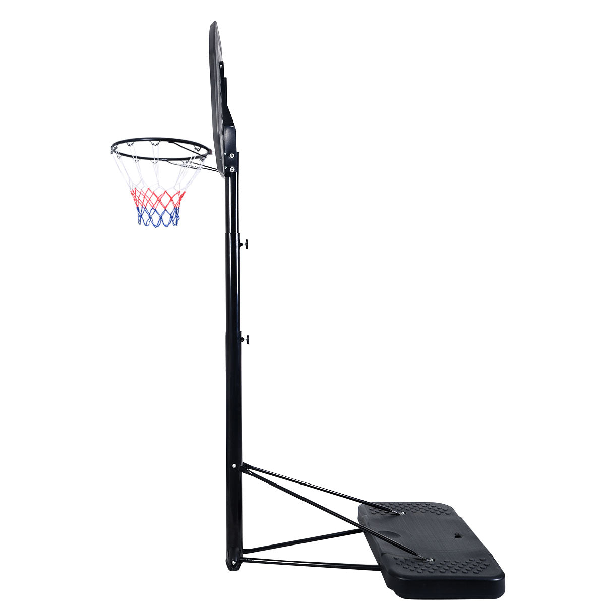 LIVSK Draagbare Basketbalring - Verstelbare Hoogte 220-305 cm - Stabiele Basis met Water/Zand - Duurzaam Stalen Frame - Zwart +