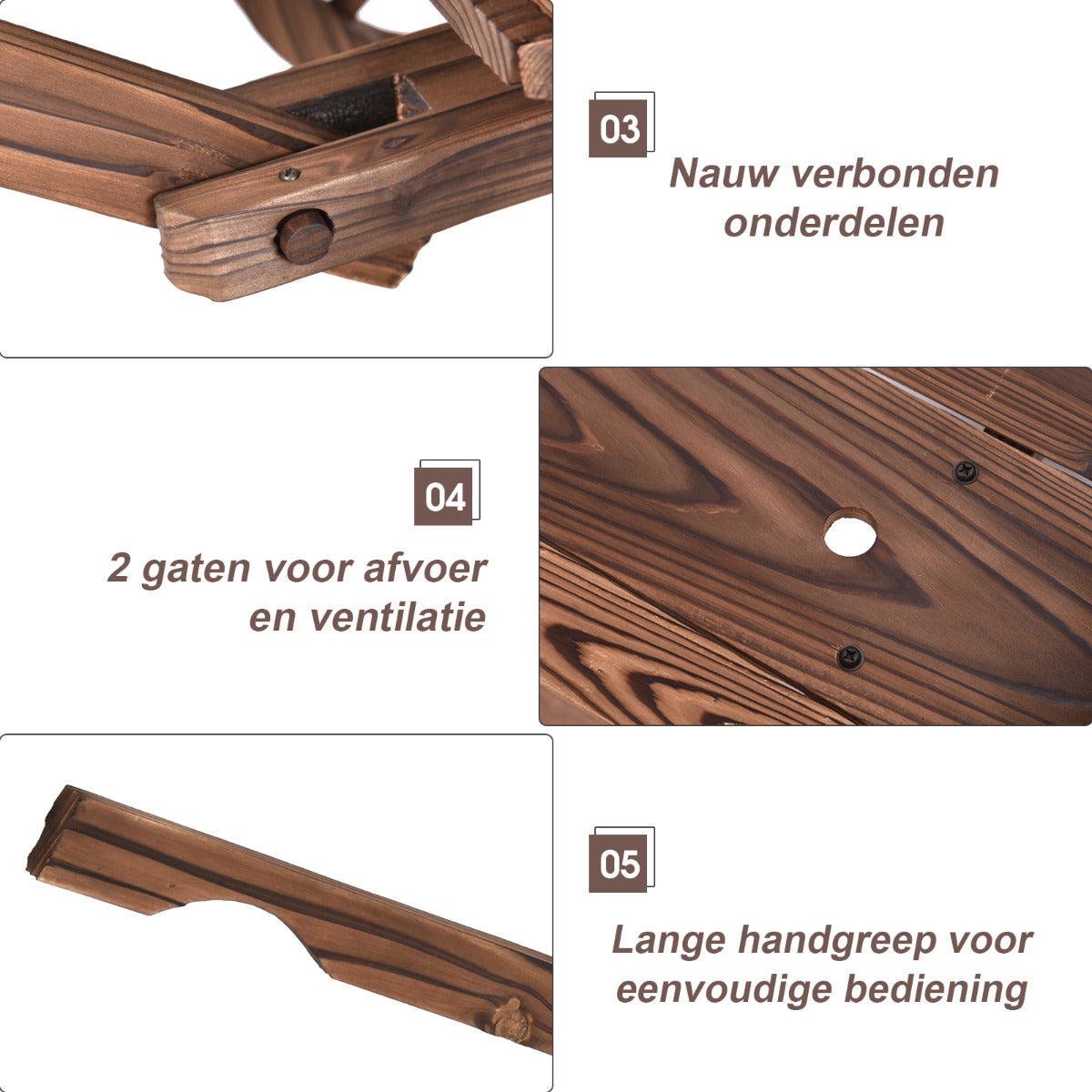 LIVSK Houten Plantenbak Kar - Massief Sparrenhout - Ruime Opslag - 4 Wielen - Gemakkelijk te Verplaatsen - 120 x 43 x 53,5 cm -