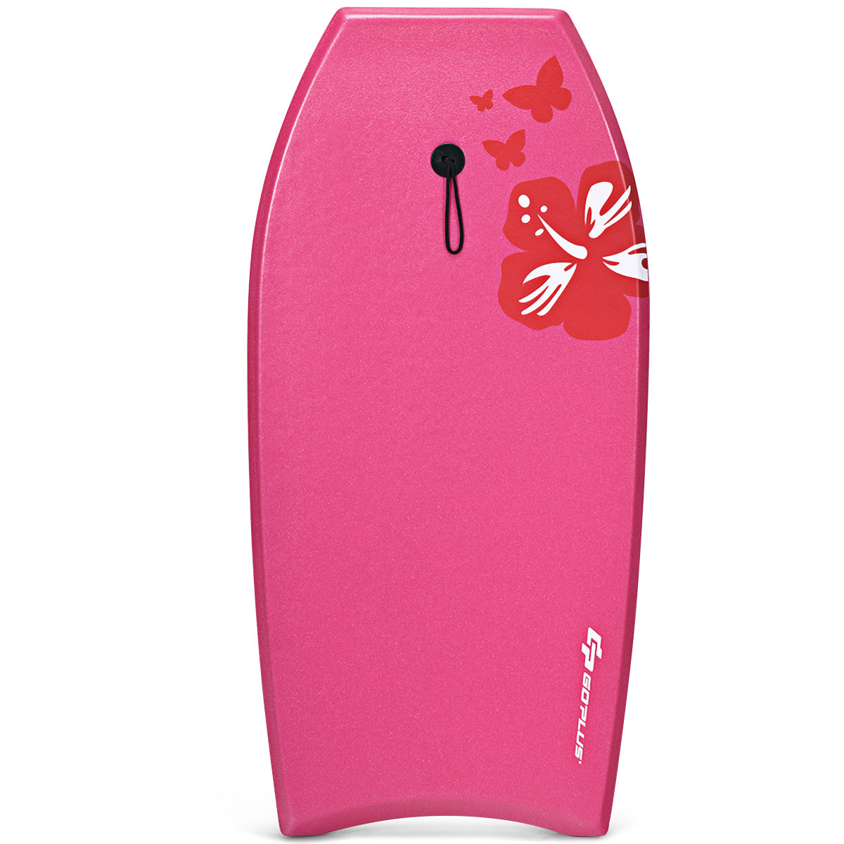 LIVSK Lichtgewicht Bodyboard - Halvemaanvormige Staart - EPS-kern - Safety Leash - Tot 95 kg - 106 x 51 x 6 cm - Roze