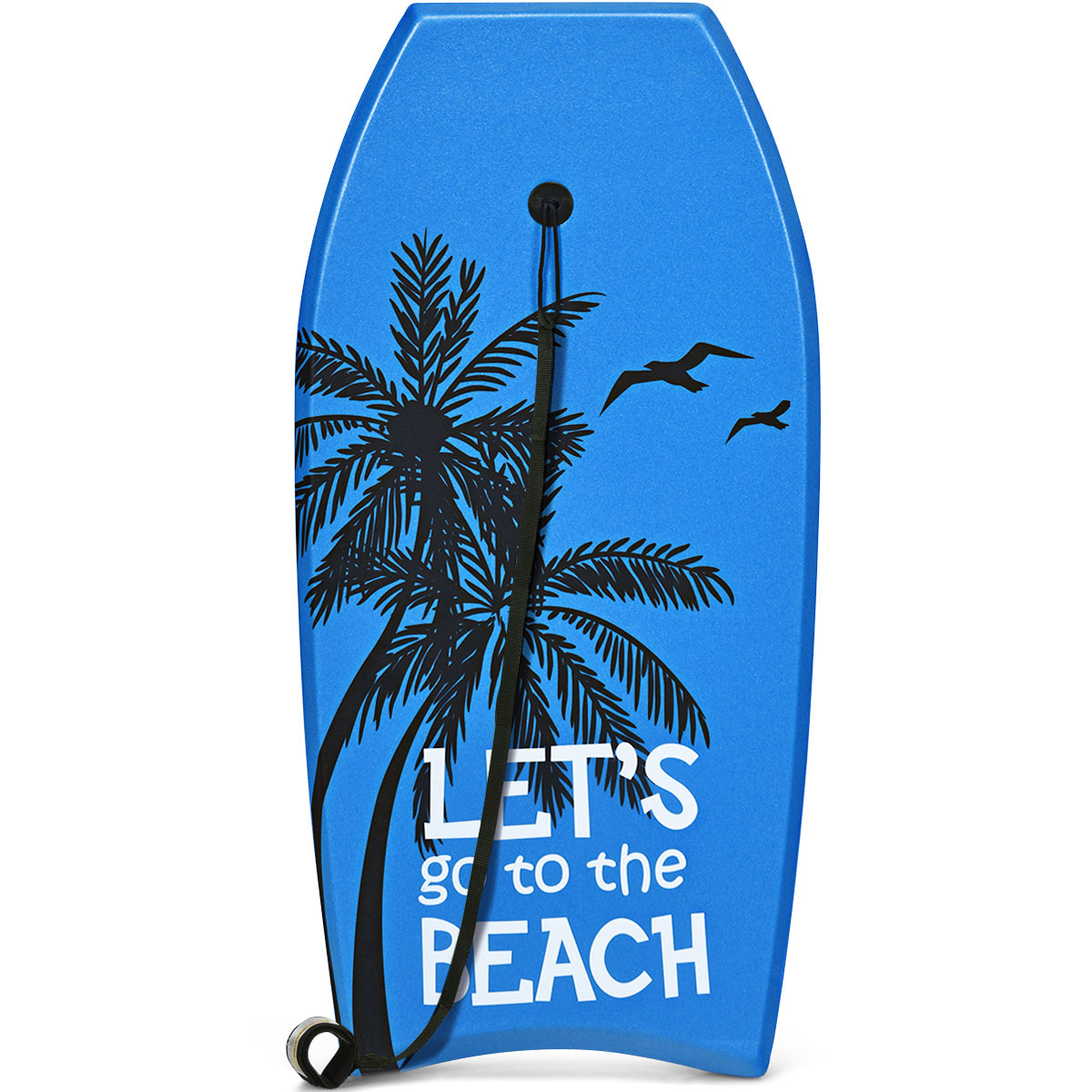 LIVSK Lichtgewicht Bodyboard - Halvemaanvormige Staart - Hoog Drijfvermogen - Safety Leash - Voor 14+ - 106 x 51 x 6 cm - Blauw