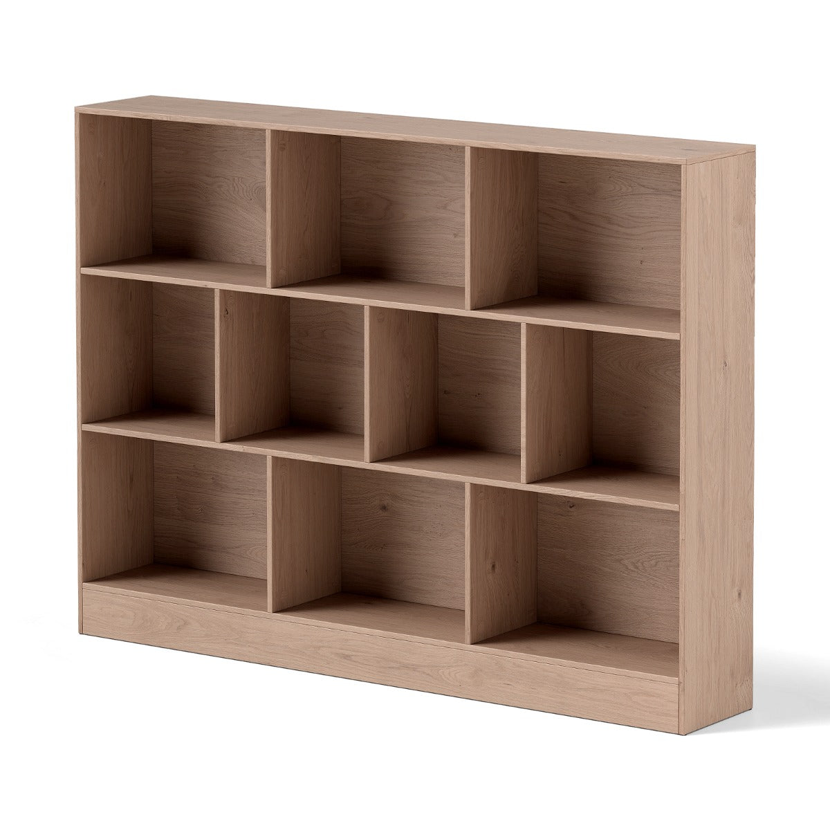 LIVSK Boekenkast met 10 Vakken - Stevig Hout - Tot 170 kg Draagvermogen - Inclusief Anti-tipkits - Natuurlijk