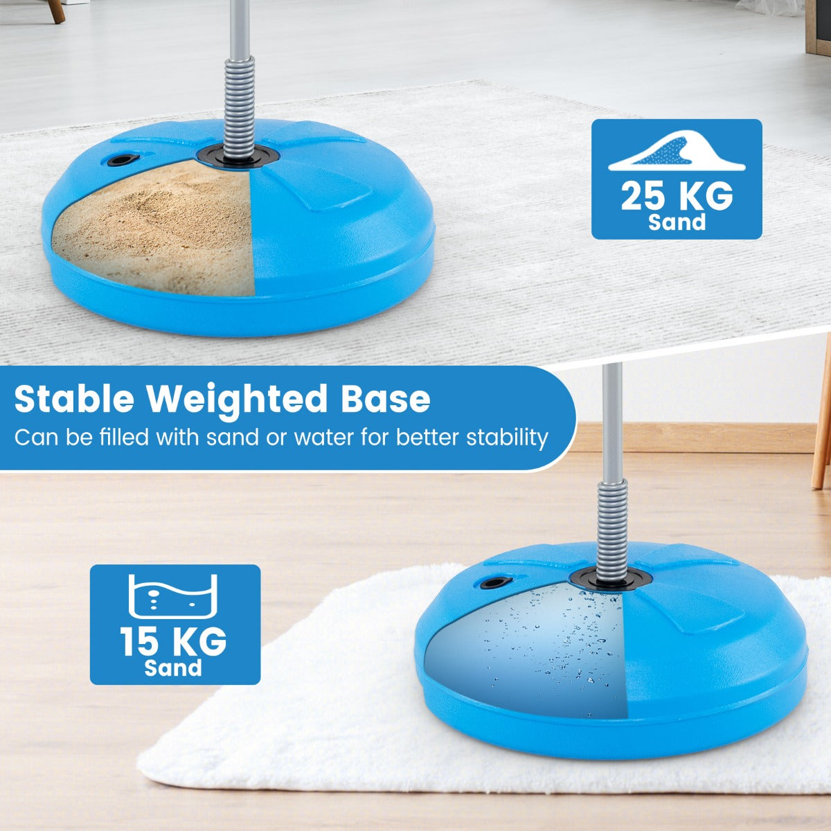 LIVSK Standbokser Set - Verstelbare Hoogte 120-154 cm - Inclusief Handschoenen - Duurzaam en Stabiliteit - Blauw
