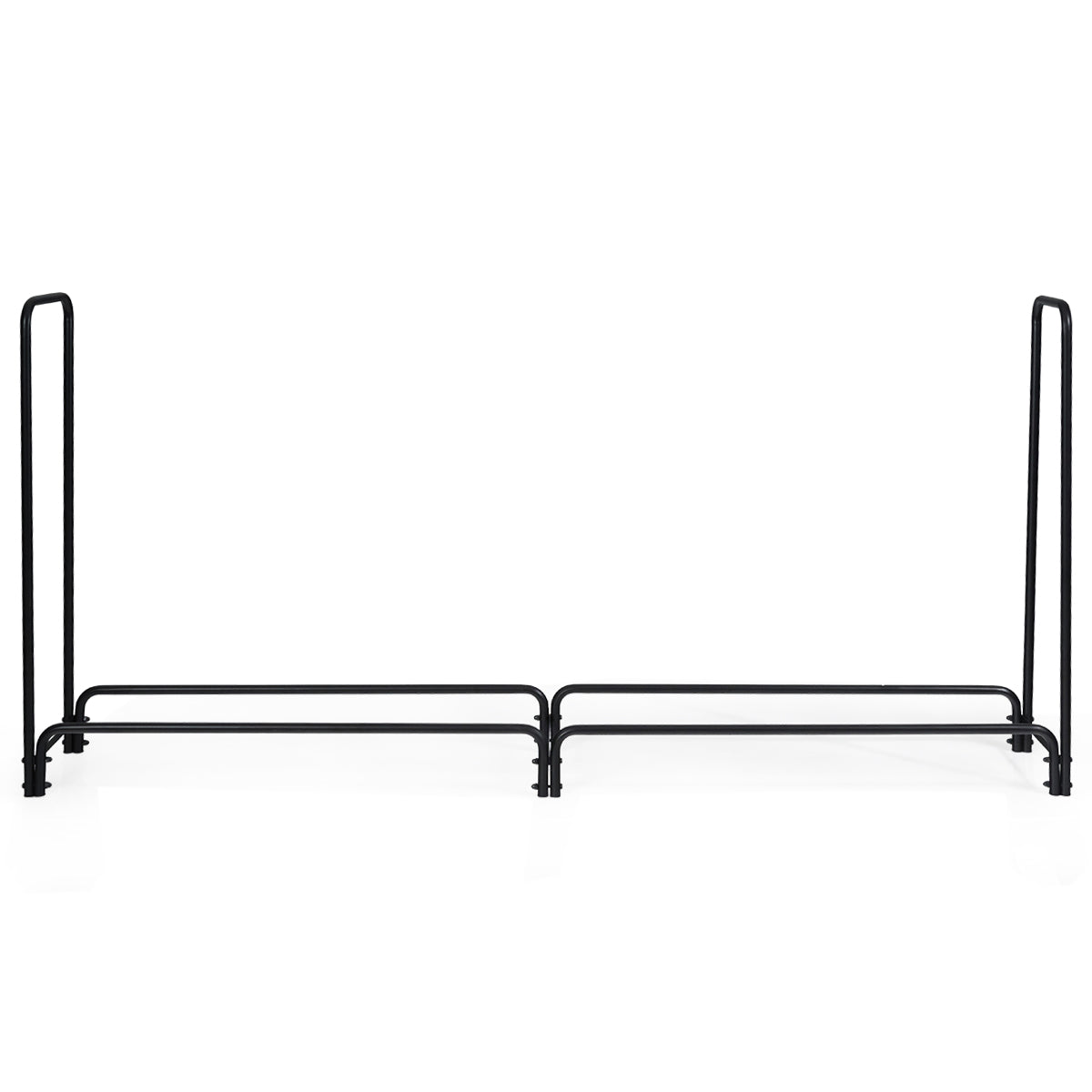 LIVSK Brandhoutrek van Metaal - Roestvrij en Weerbestendig - Tot 500 kg - 250 x 36 x 122,5 cm - Voor Binnen en Buiten - Zwart