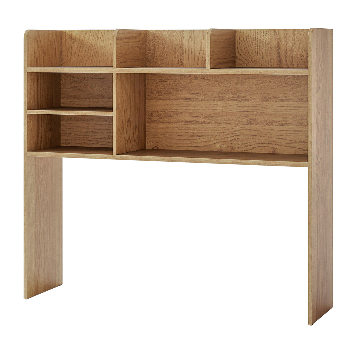 LIVSK Bureauplank met 3 Planken - Monitorvriendelijk tot 32 inch - Verstelbare Plank - Stabiele Constructie - Natuur