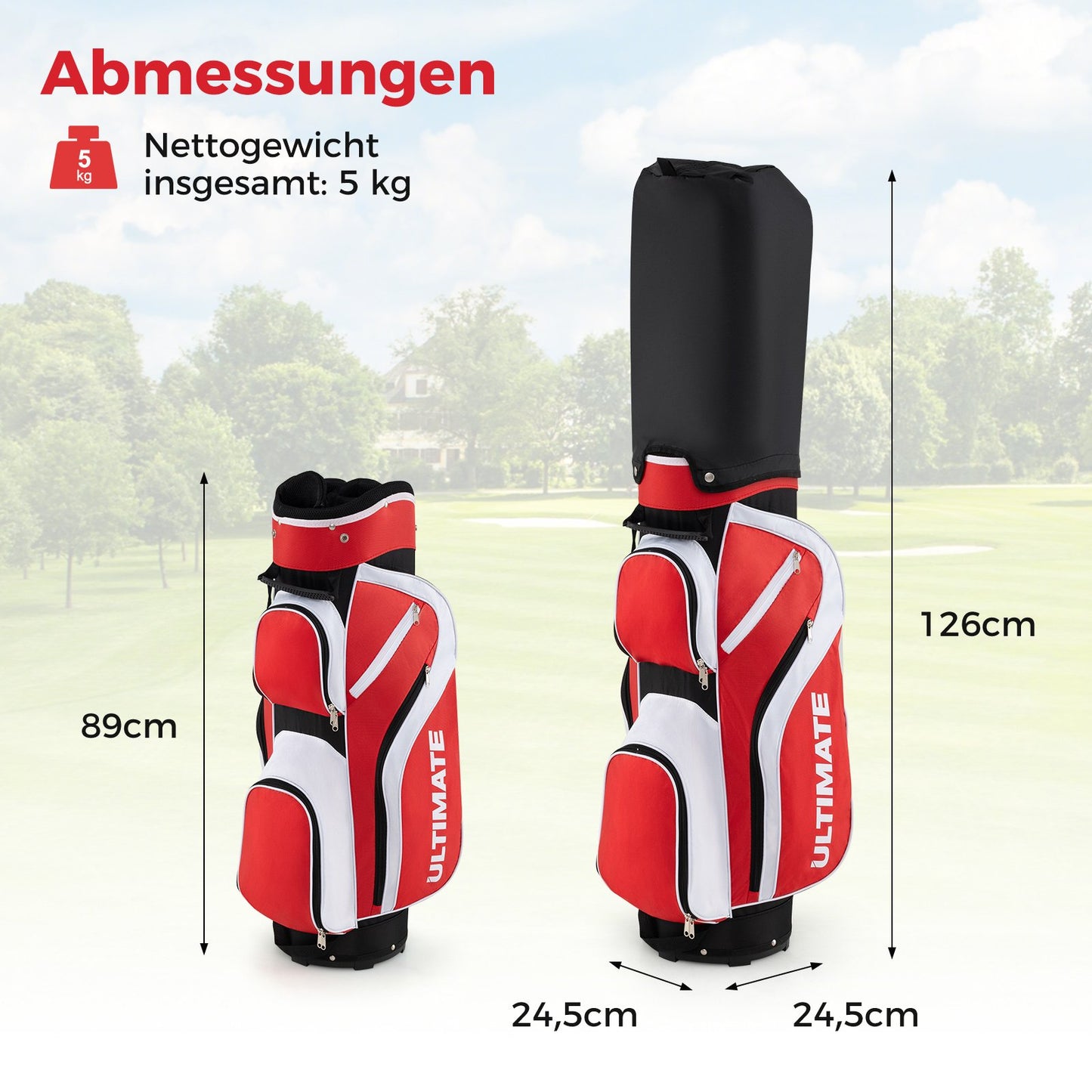 LIVSK Dames Golfclubset Compleet - 460CC Driver - Ultralichte Carbon Fiber Shafts - Antislip Grips - Multifunctionele Golftas -