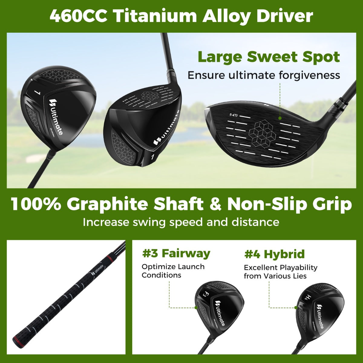 Livsk costway complete golfset voor heren bestaande uit 11 clubs regenhoezen en een opvouwbare standaard 6