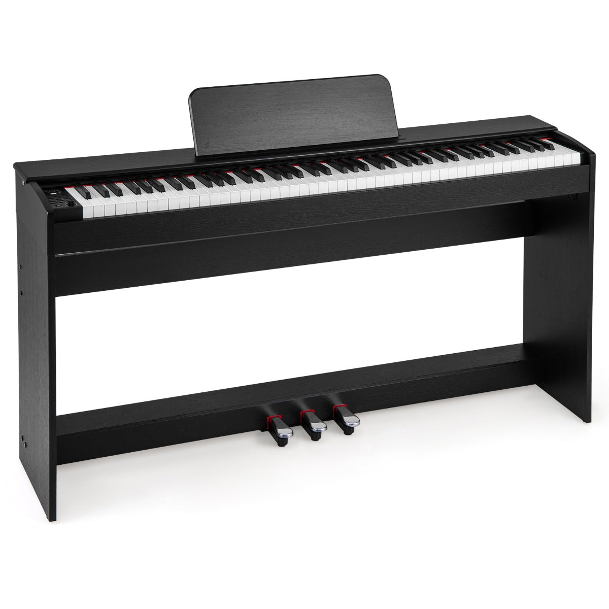 LIVSK Digitale Piano - 88 Gewogen Toetsen - 128 Ritmes en Tonen - Duetfunctie - USB-MIDI - Zwart