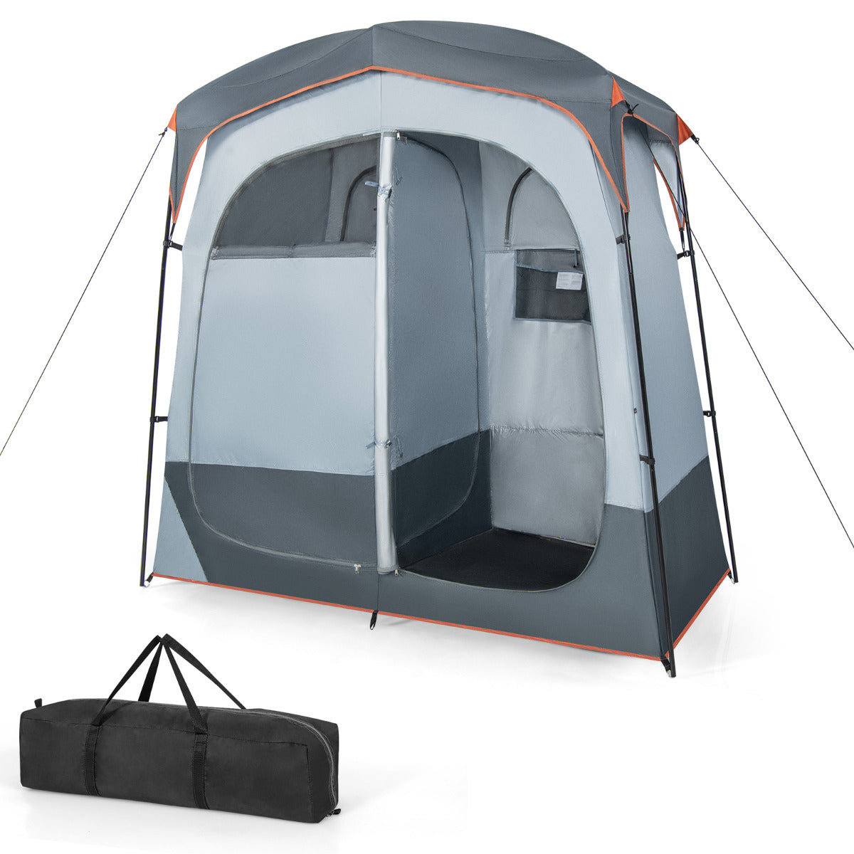 LIVSK Omkleedtent met Afneembare Regenbescherming - Privacy voor Douchen en Omkleden - Ruimte voor 2 Personen - 210 x 106 x 210