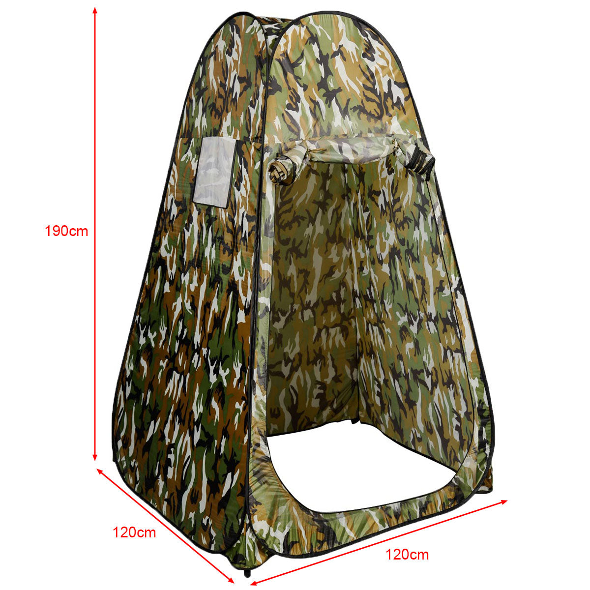 LIVSK Pop-up Douchetent - Waterdicht 190T Polyester - Inclusief Haringen en Draagtas - Ruimte voor 1 Persoon - Fleck-Camouflage