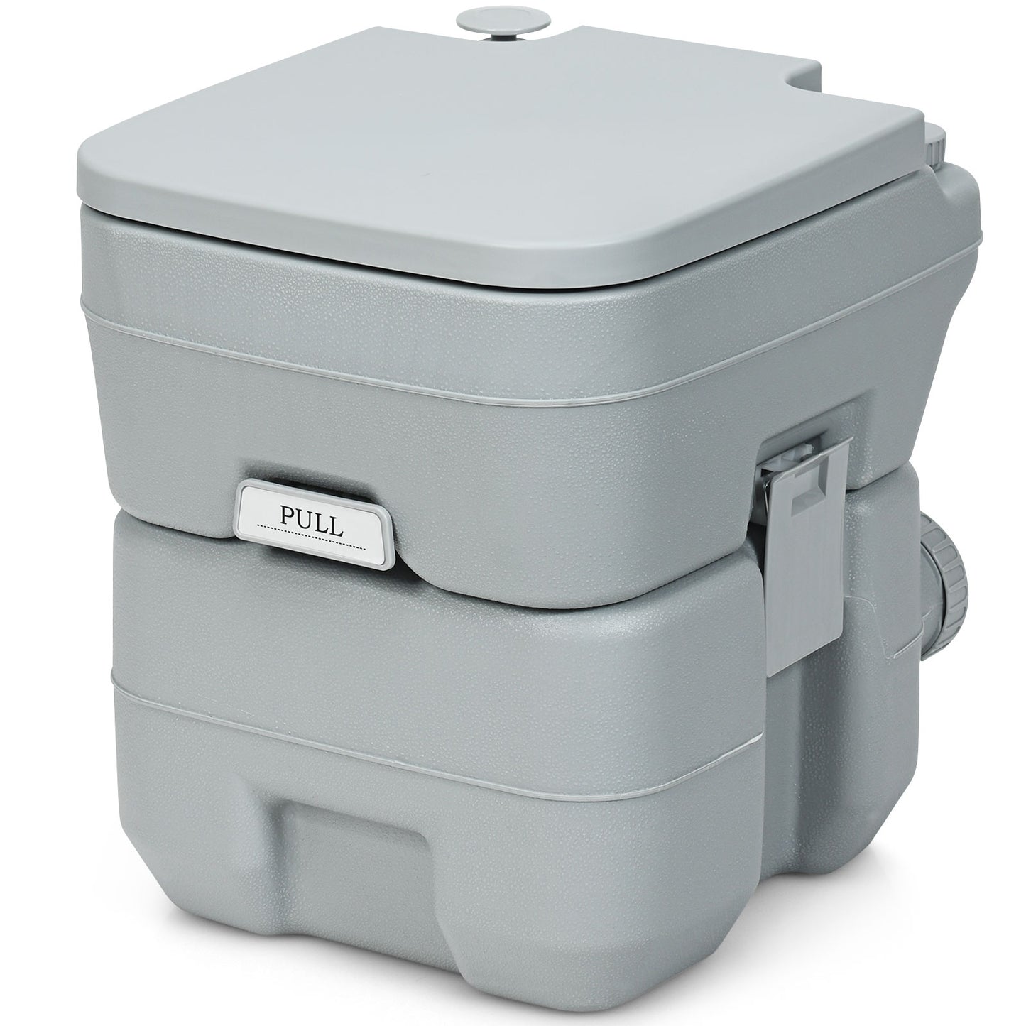 LIVSK Draagbaar Toilet - Lekvrij en Ergonomisch - 20L Afvaltank - Lichtgewicht en Duurzaam - Voor Kamperen en Outdoor - Grijs