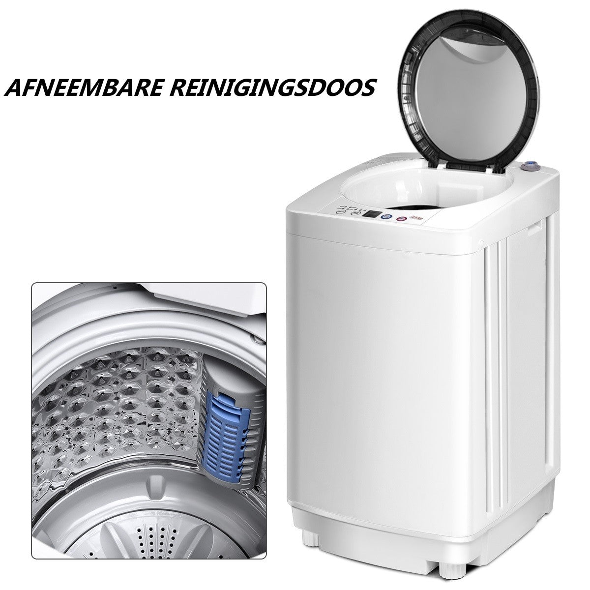 LIVSK Volautomatische Wasmachine - 3,5 kg Laadvermogen - 6 Programma's - Eenvoudige Bediening - Compact - Wit