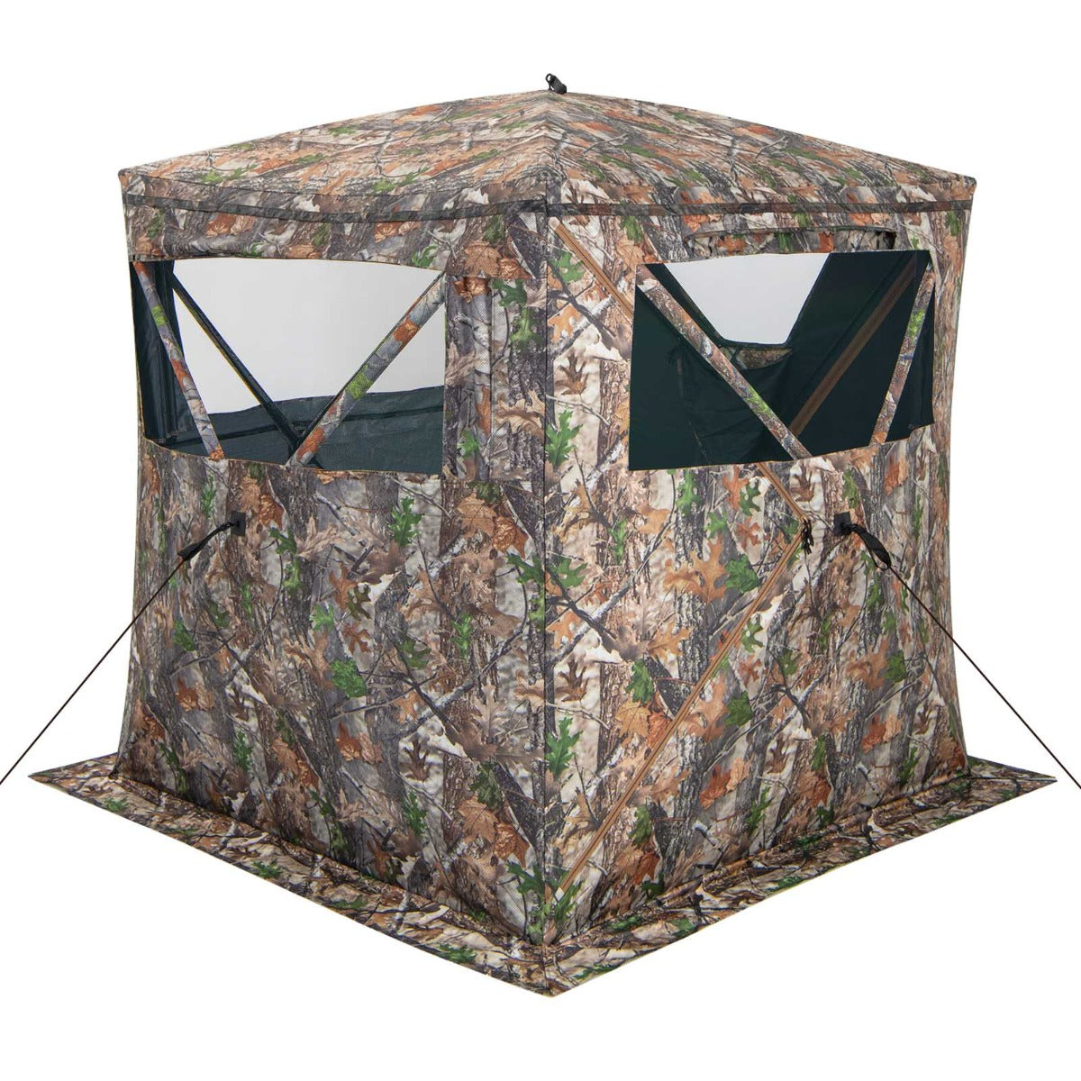 LIVSK Geruisloze Camouflage Jachthut - 270° Zicht - Stille Schuiframen - Waterdicht en Verduisterend - 2-3 Personen - Camouflage