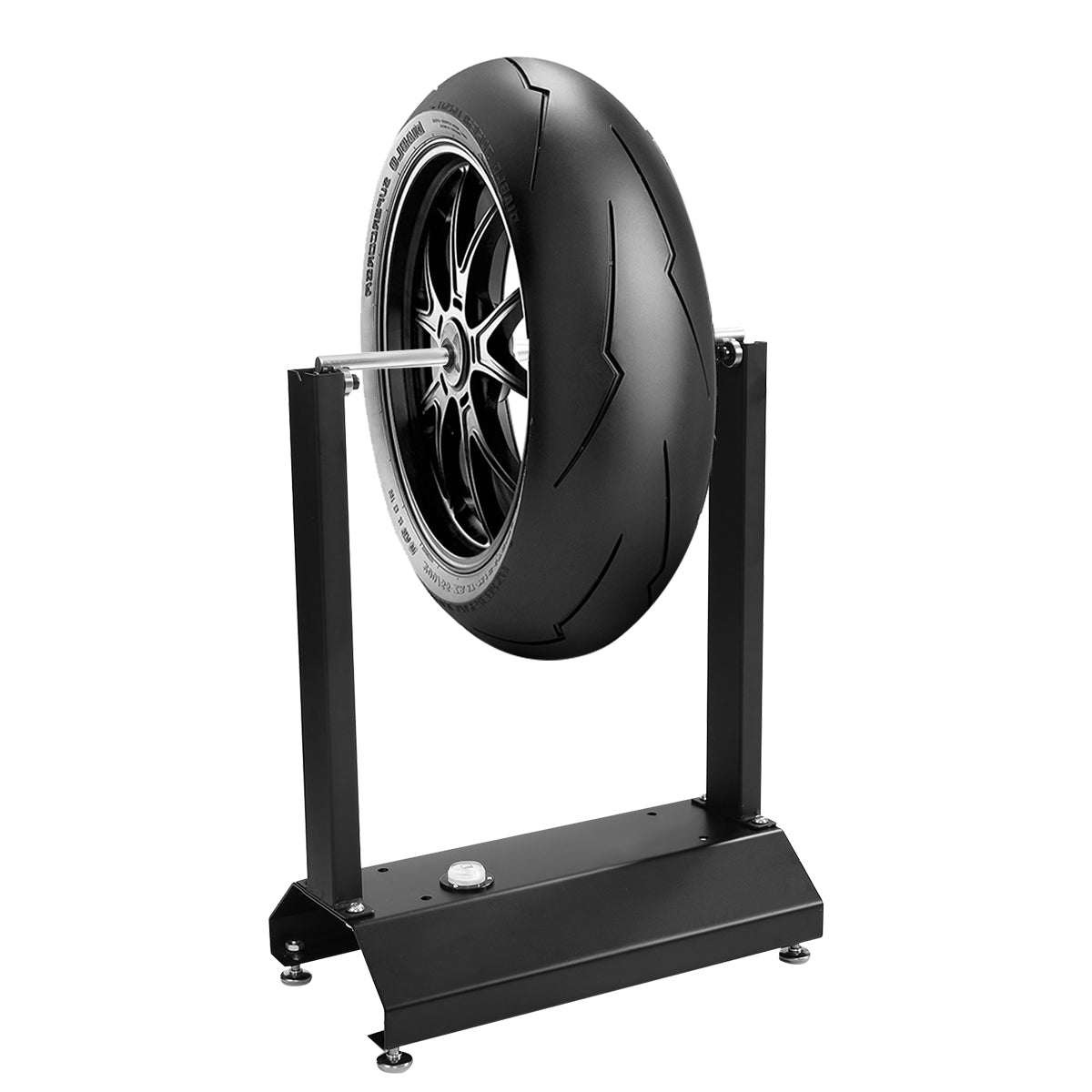 LIVSK Draagbare Wielbalancer - Verstelbare Kegels - Stalen en Aluminium Constructie - Voor Wielen tot 80 cm - 40,5 x 22 x 51 cm -