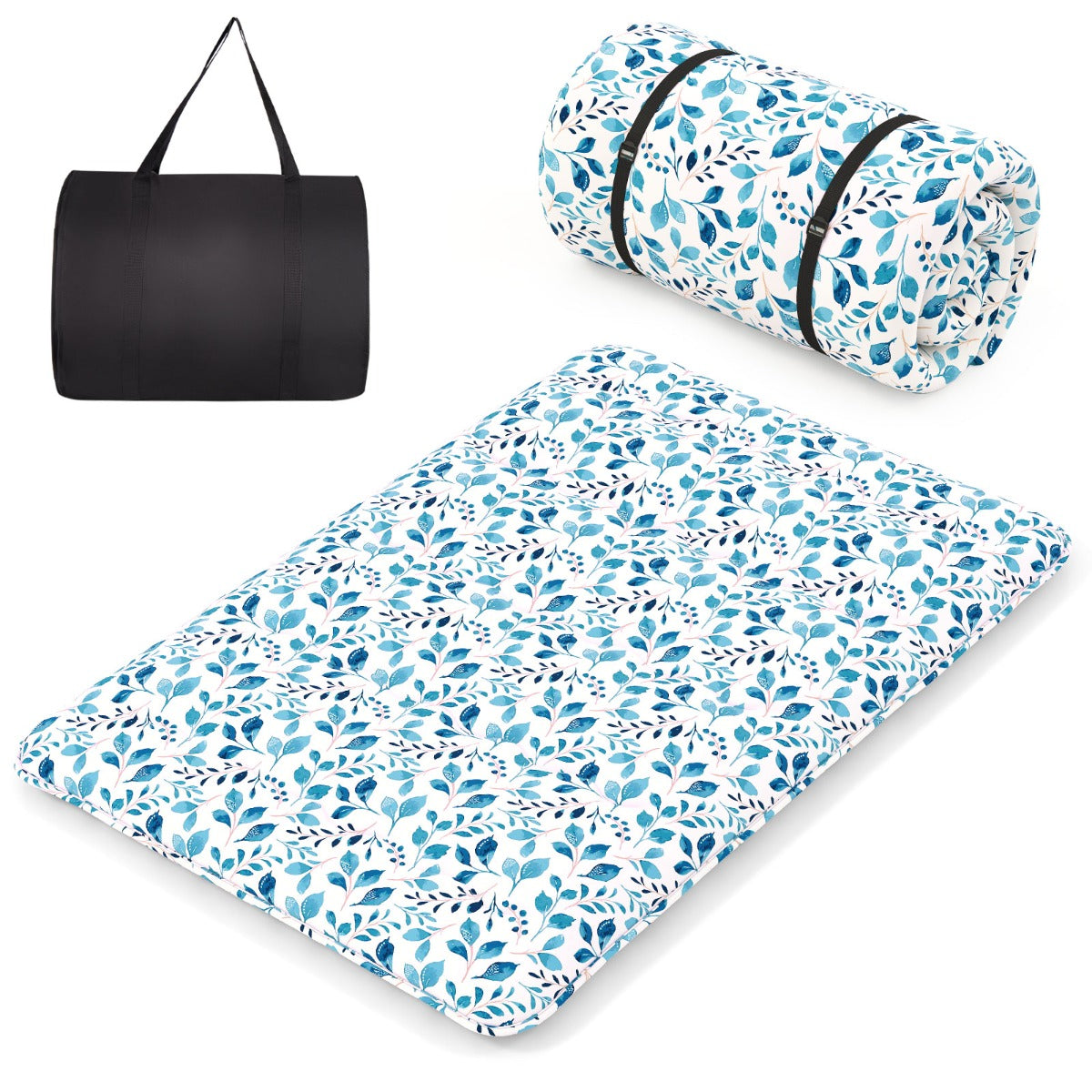 LIVSK Multifunctionele Matras - Hoogdicht Polyester Vulling - Afneembare Hoes - Draagtas - Voor Vloer, Camping of Kinderen -