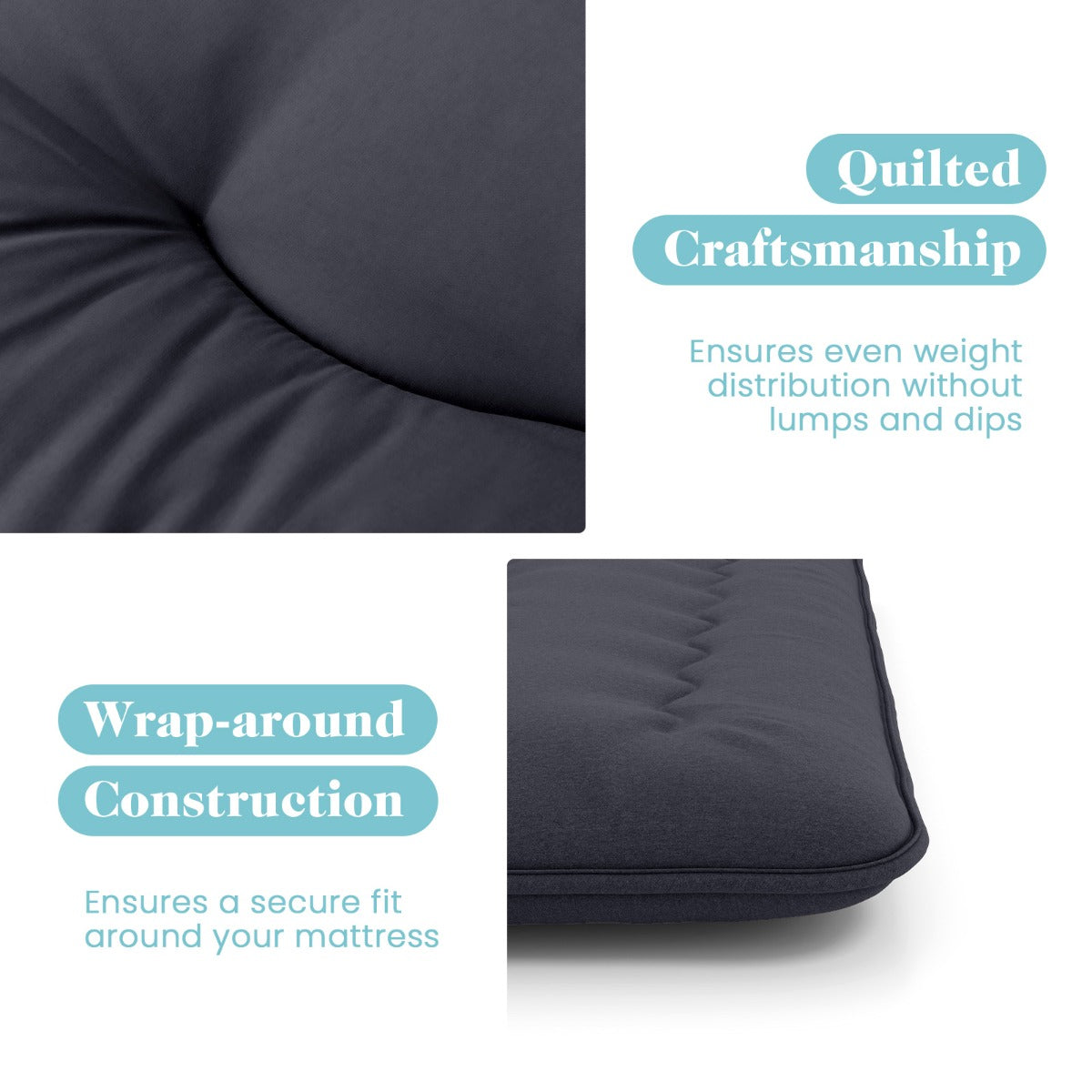 LIVSK Multifunctionele Futonmatras - Hoogwaardig Polyester - Machinewasbare Hoes - Draagtas - 200 x 90 x 10 cm - Zwart