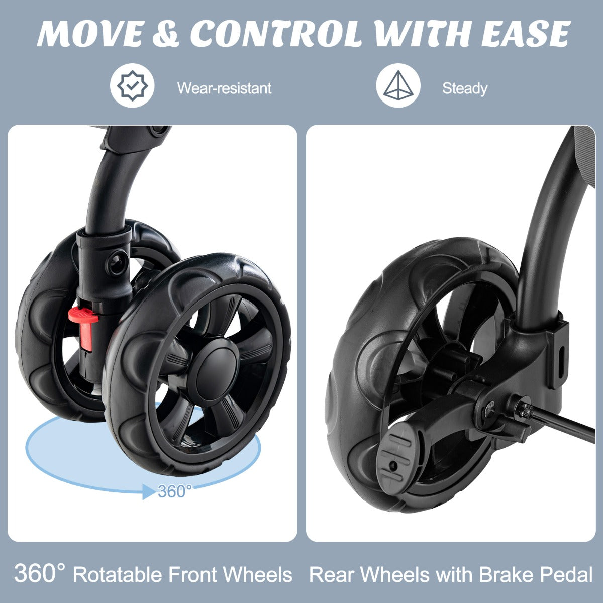 LIVSK 3-in-1 Kinderwagen voor Huisdieren - Opvouwbaar met 2 Afneembare Dragers - Ademend Gaas - Veiligheidsgordel - Grijs