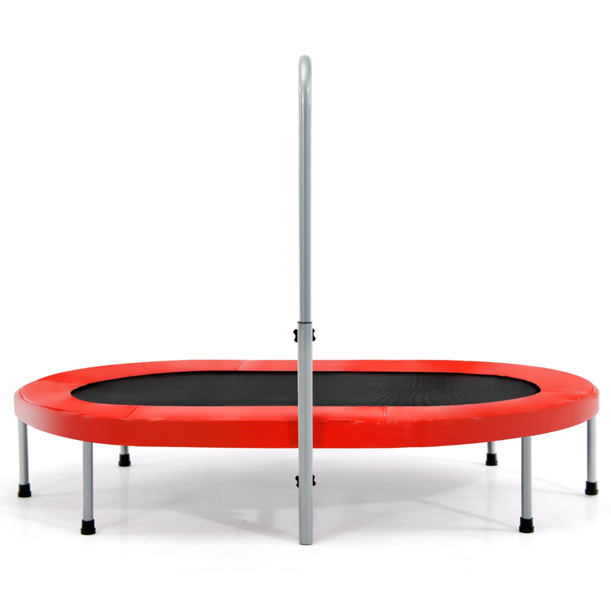 LIVSK Dubbele Trampoline - Geschikt voor 2 Personen - 32 Sterke Veren - Verstelbaar Handvat - Tot 150 kg - Rood