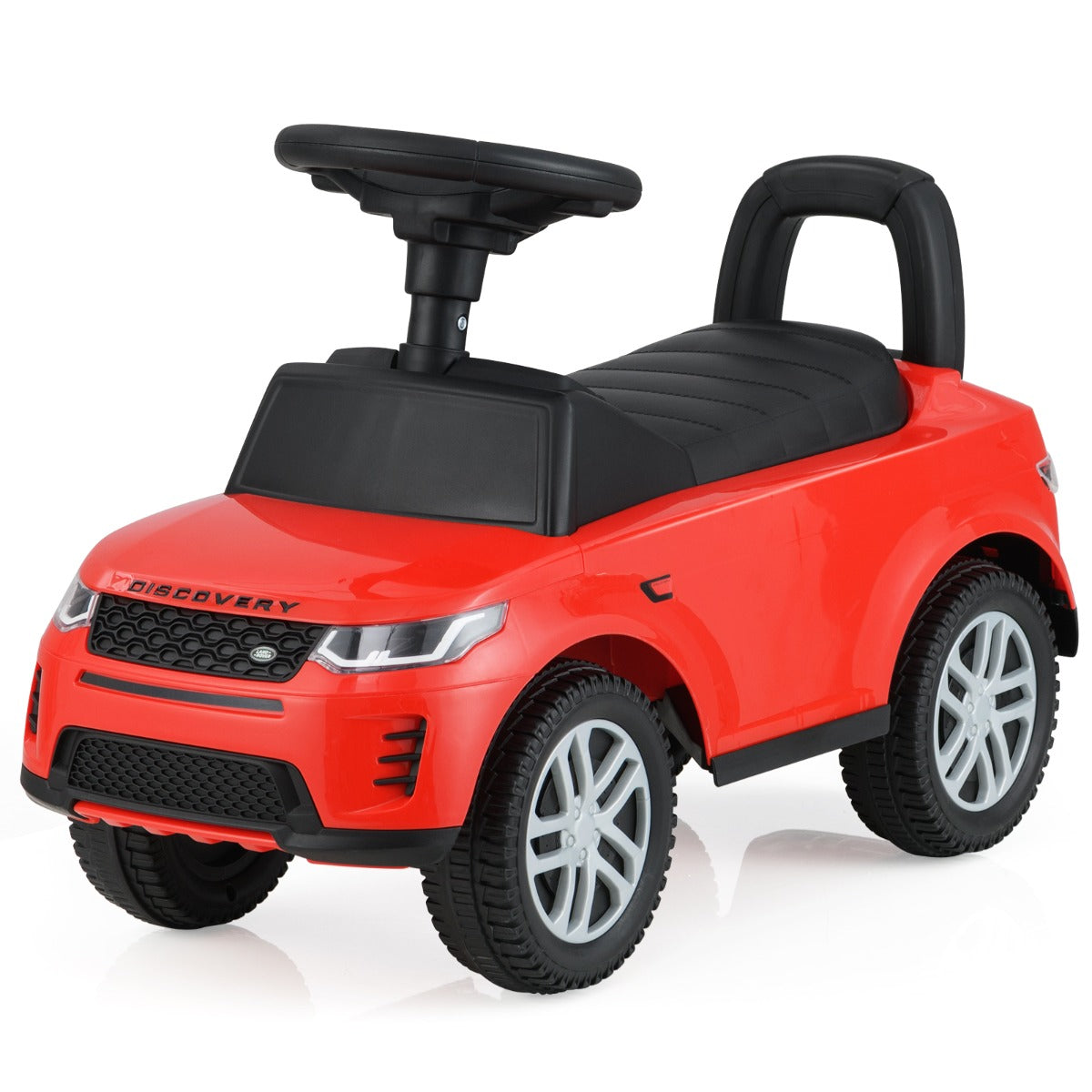 LIVSK Loopauto met Opbergruimte - Realistische Toeter en Geluiden - Stabiel 4-Wielontwerp - Max. 25 kg - Rood