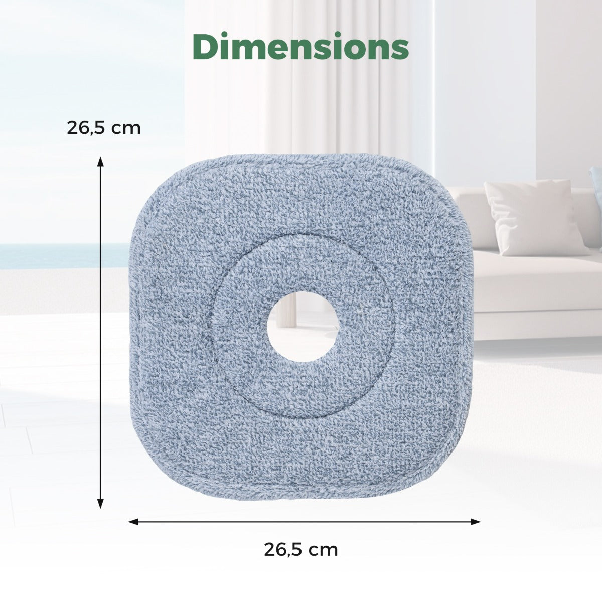 Livsk costway dweil en emmerset met wringer 2 koppen 9 microvezeldoeken nat en droog reinigen marineblauw marineblauw