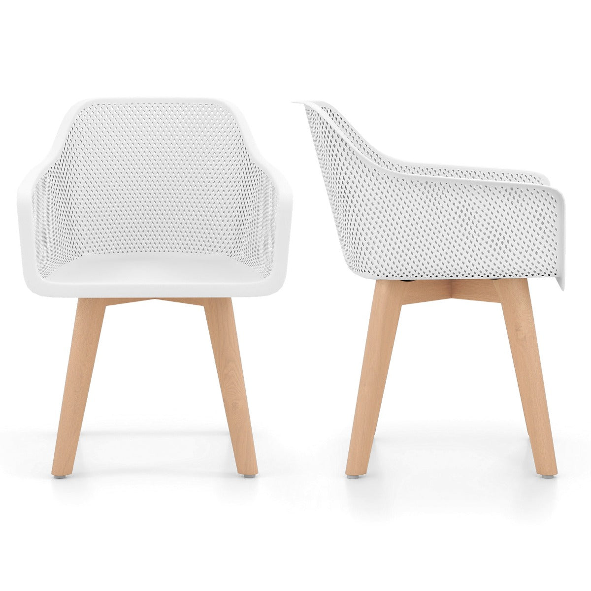 Livsk costway eetkamerstoel set van 2 keukenstoelen interieurdecoratiestoel