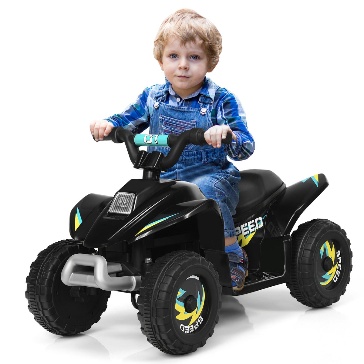 LIVSK Elektrische Quad ATV - Vooruit/Achteruit Schakelaar - Slijtvaste Wielen - Oplaadbaar - Comfortabele Zitting - Blauw